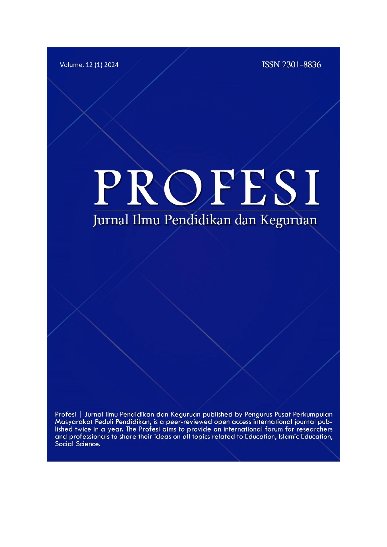 					View Vol. 15 No. 1 (2025): Profesi | Jurnal Ilmu Pendidikan dan Keguruan
				