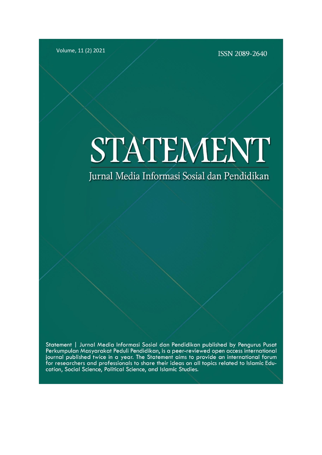 					View Vol. 15 No. 2 (2025): Profesi | Jurnal Ilmu Pendidikan dan Keguruan
				